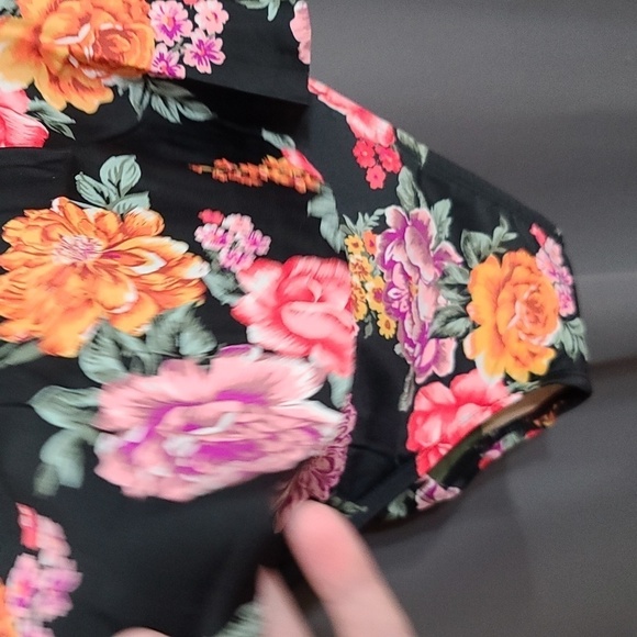 Terra & Sky Womens Swimsuit One Piece Black Floral Adjustable Straps 2X(20-22W) - Picture 4 of 14